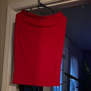 Papaya Bold Red Pencil Skirt